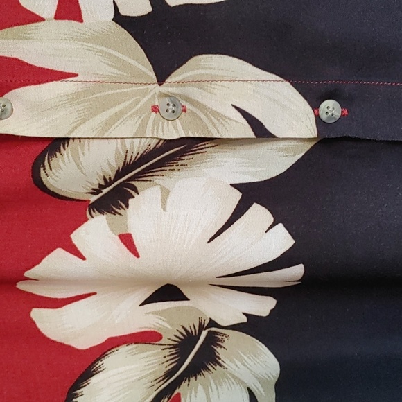 Oxide Sport Men'S US L Tropical Shirt in Red, Black and White - Picture 3 of 7